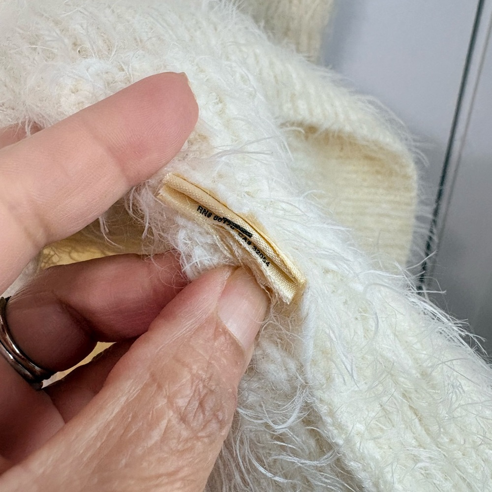 Anthropologie Sleeping on Snow Wool Alpaca Blend Shelby Eyelash Sweater Dress M - Picture 7 of 12